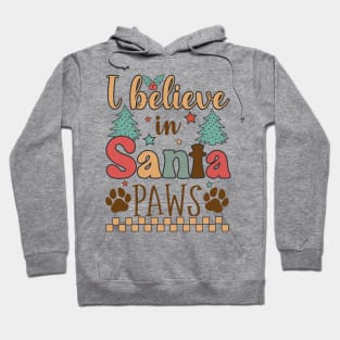 I Believe In Santa Paws Funny Christmas Dog Hoodie